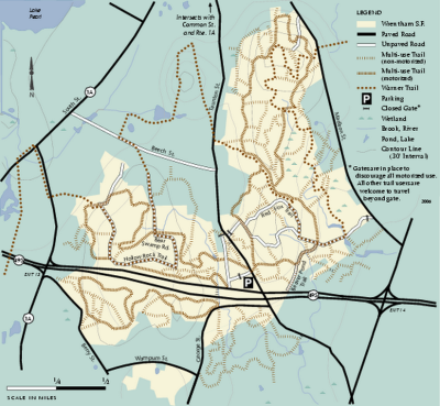 Wrentham State Forest Trail  Map