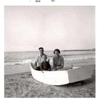 White Rowboat - Brant Rock - 1954