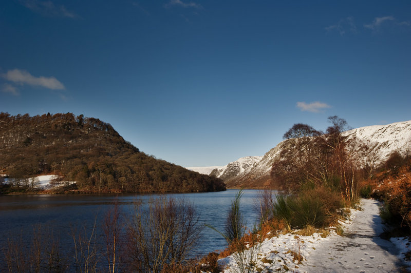 Garreg Ddu reservoir from footpath