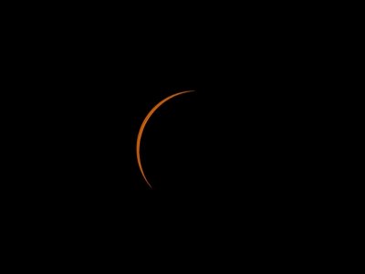 2008 Total Solar Eclipse Partial Phase - Totality Moments Away
