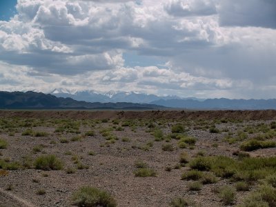 Yiwu Observing Site with Karlik Shan Mts in the distance