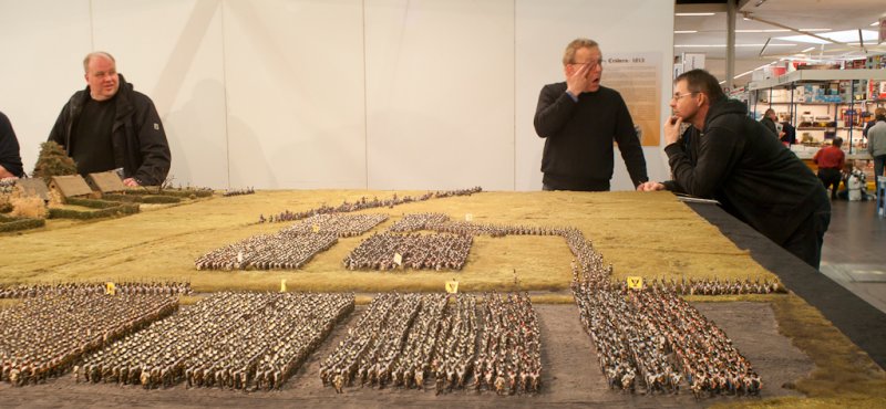 Crbern 1813. Man tager slaget ved Leipzig og lager diorama av en del av det. Skala 1:72