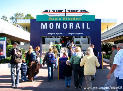 Monorail to Magic Kingdom