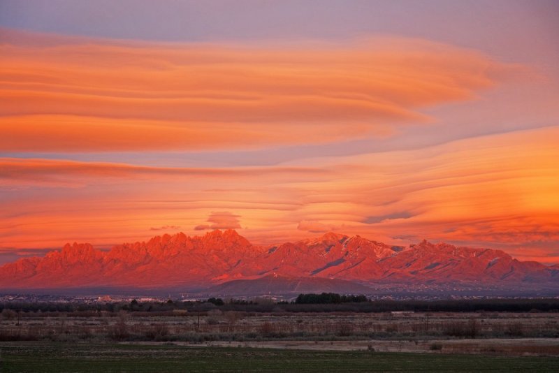Extraordinary sunset #2 over Organ Mountains, New Mexico