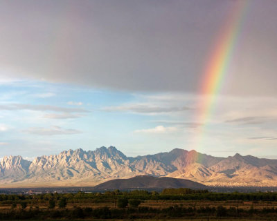 Organ Mountains after summer rains from our house near Mesilla, NM
