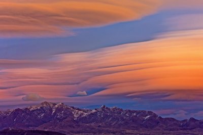 Extraordinary sunset #1 over Organ Mountains, New Mexico