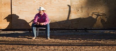 After every five riders a tractor is used to drag/smooth the dirt in the arena