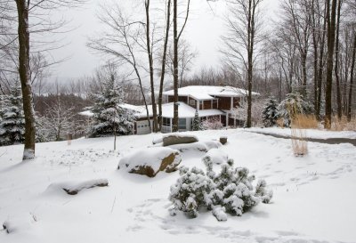 Our house in the snow