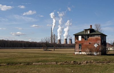 Power and pollution: one of many coal-fired power plants in rural PA