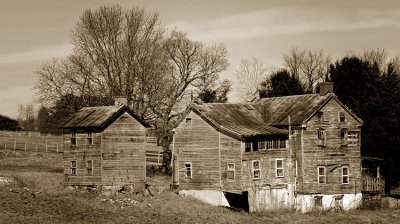 Old Farm House Sepia