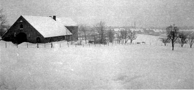 Aalbers farm in snow, now heritage listed
