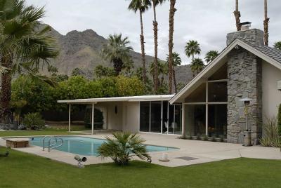 The classic modern mid-century architecture of the Palm Springs home
