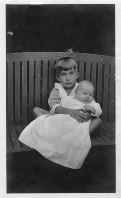 Dad and his sister Mickey, August 1930