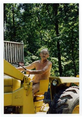 Dad building his retirement business, Bell Acres Recreation Enterprise (BARE), a nudist park