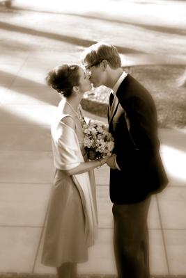 Kiss on the steps Sepia.jpg