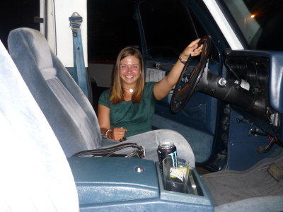 Alicia getting in my Truck, she was the DD that night