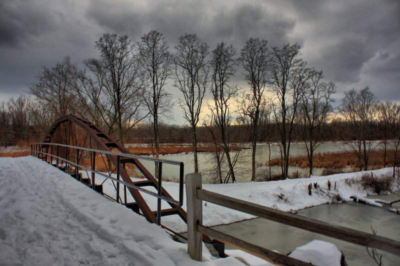 Bridge and Trees in HDR<BR>December 10, 2009