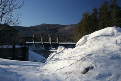 Snowbank, Mountain and DamJanuary 1, 2009