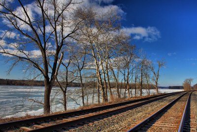 Railroad Tracks along Hudson RiverJanuary 31, 2010