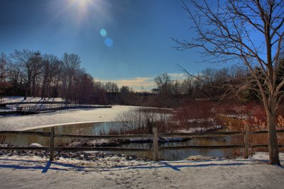 Local Pond in HDR<BR>February 11, 2010