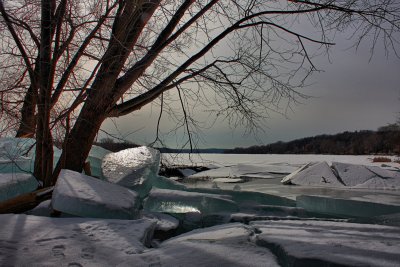 Ice on Mohawk River in HDRFebruary 22, 2010