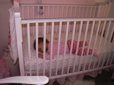 Emma in Crib