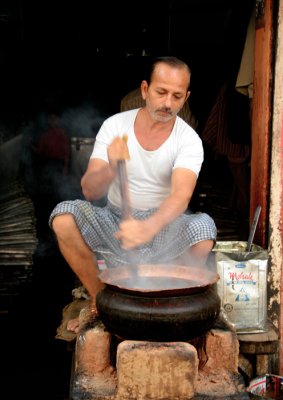 MARCHAND SUR LA RUE A JAIPUR