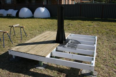 Another view of the decking and frame