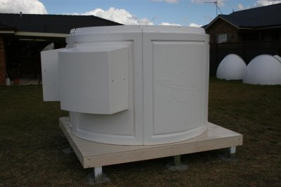 Walls up showing the 2 bins.