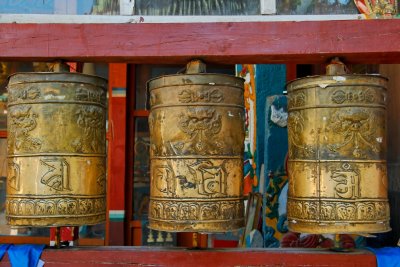 Prayer wheels, Gandan Monestary