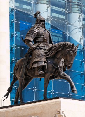 Statute of one of Chinggis Khaan's generals, Parliament House