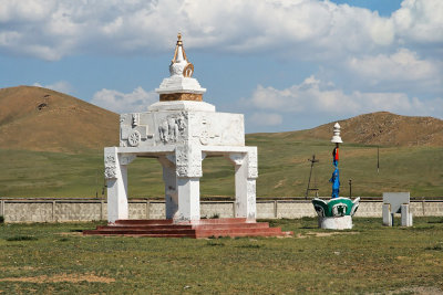 Roadside monument outside Ulaanbaatar