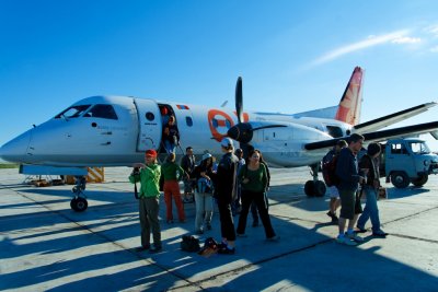 Eznis Airways is a relatively new airline in Mongolia, and we flew their modern turboprops everywhere we went