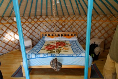 Interior of our ger at Gobi Discovery Camp