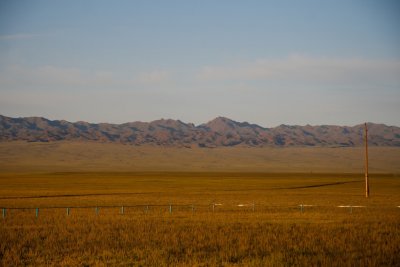 View of mountains from Gobi Discovery Camp