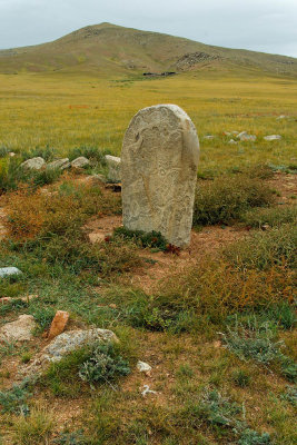 These deer stones near Lake Erkhel appear to be seldom visited by tourists