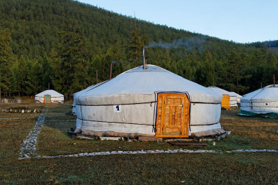 Hangard Ger Camp, on the southwest shore of Lake Khuvsgul