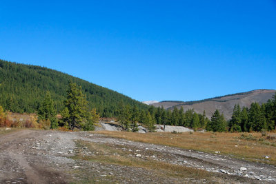 Mountain scenery west of Lake Khuvsgul