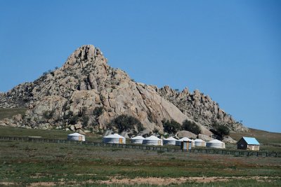 Ger camp near Hustai National Park