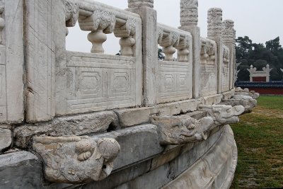 Dragon spouts around the Round Altar, Temple of Heaven Park