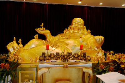 Buddha statue in a restaurant in Beijing