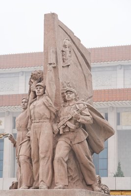 Statue at Mao Zedong Memorial, Tiananmen Square