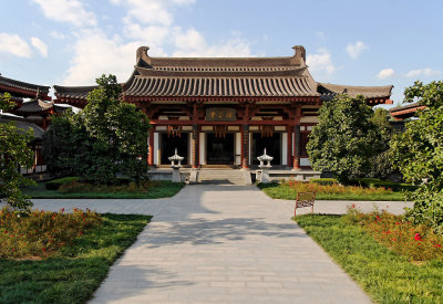 Tang-dynasty buildings near the Big Wild Goose Pagoda