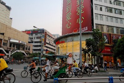 Bicycle traffic in Chengdu