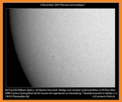 New sunspots today !