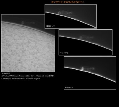 PROMINENCE BLOWIN  BY THE SOLARWIND !
