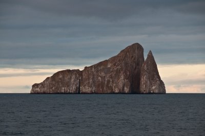 Kicker Rock Before Being Lit Up by the Setting Sun