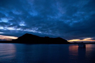 Sunrise Behind Bartolome Island