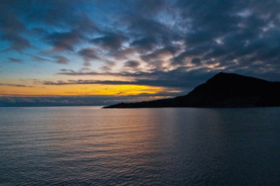 Sunrise Behind Bartolome Island