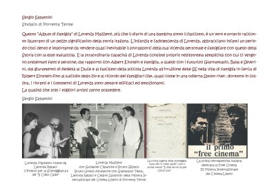 In occasione del Cinquantenario della Nascita della Mostra del Cinema Libero di Porretta Terme, Sergio Sabattini. 